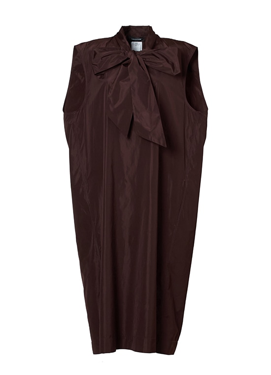 ボウタイノースリーブドレス