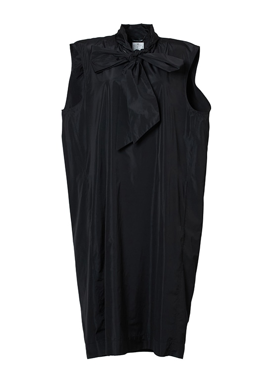 ボウタイノースリーブドレス