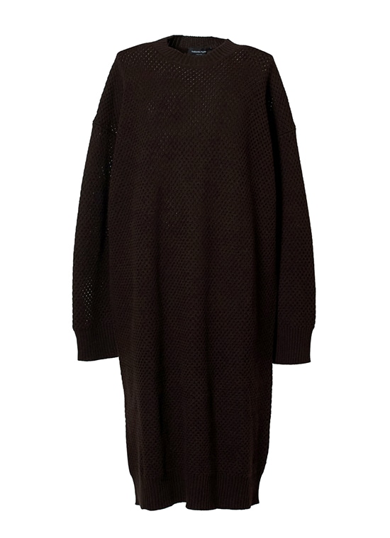 メッシュニットドレス