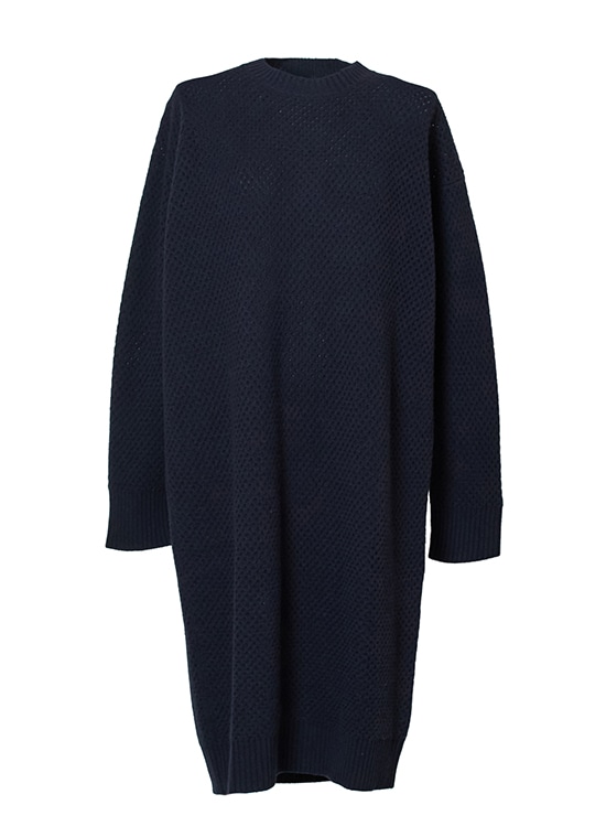 メッシュニットドレス