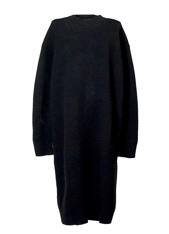 メッシュニットドレス