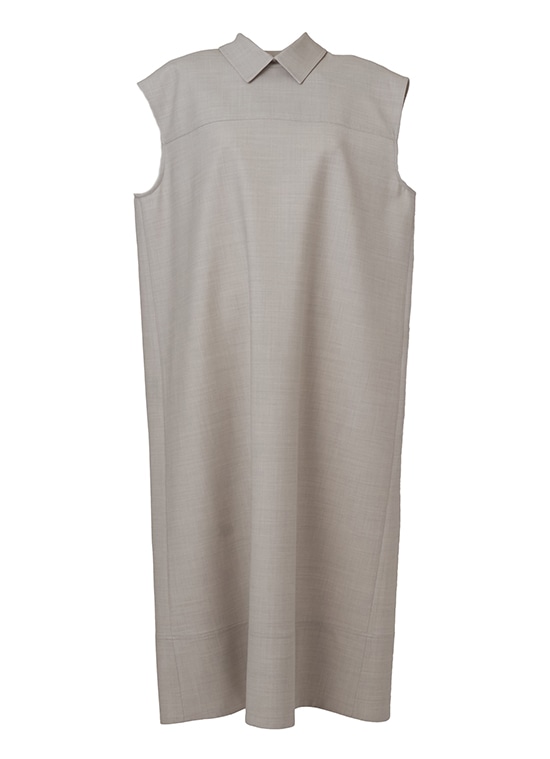 ストレッチウール 襟付ドレス