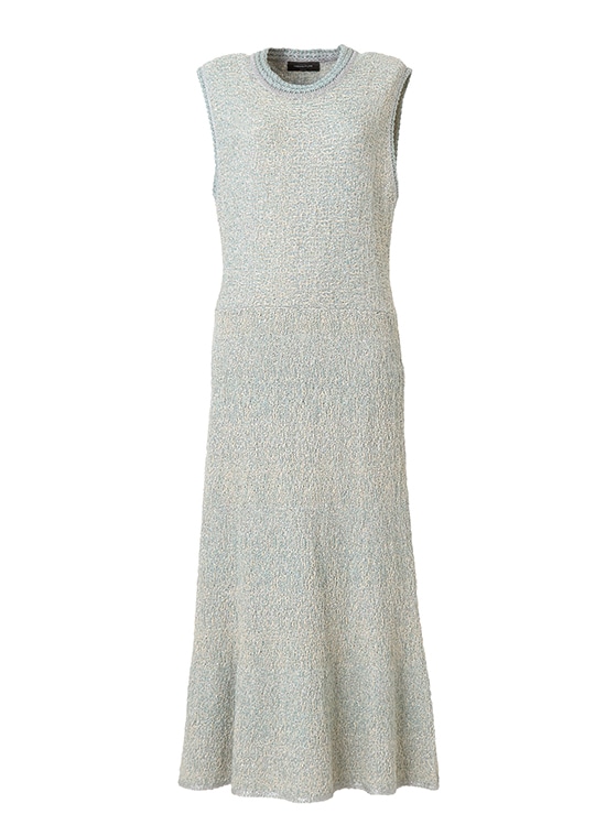 ルレックスツイード・ノースリーブニットドレス