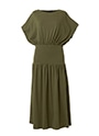コットンジャージフレンチスリーブドレス 詳細画像 カーキグリーン 1