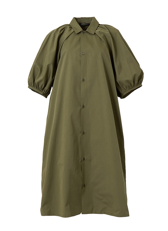 コットンパフスリーブドレス