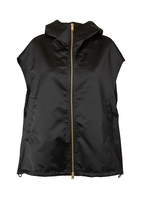 オーバーサイズテックパーカーベスト