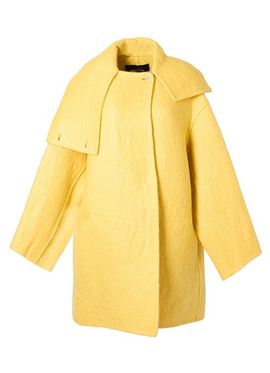 スタンドカラー・ジップハーフコート