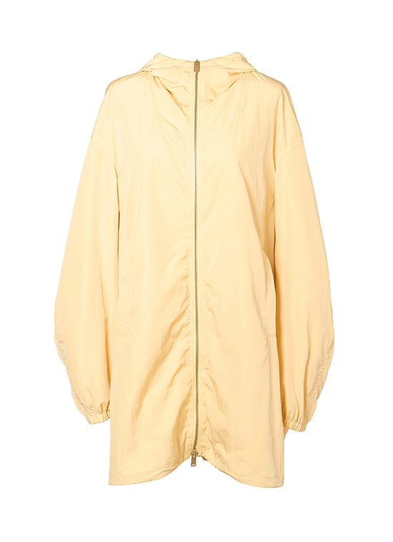 フード付きナイロンショートコート