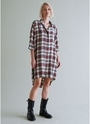 コットンブレンドチェックシャツドレス 詳細画像 レッド×ホワイトチェック 9
