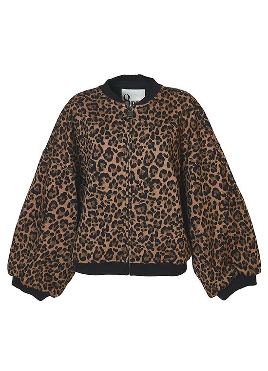 コットンレオパード ボンバージャケット