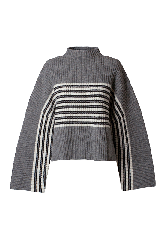 ウールボーダーニット