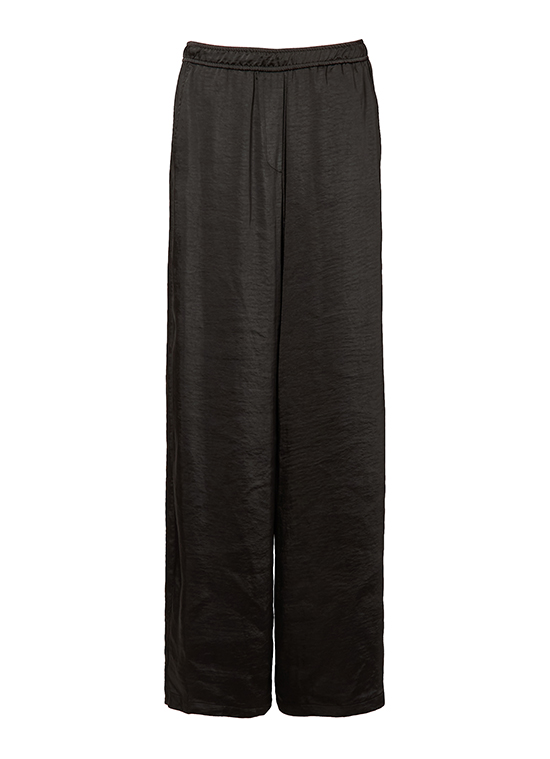 サテンライク ワイドパンツ