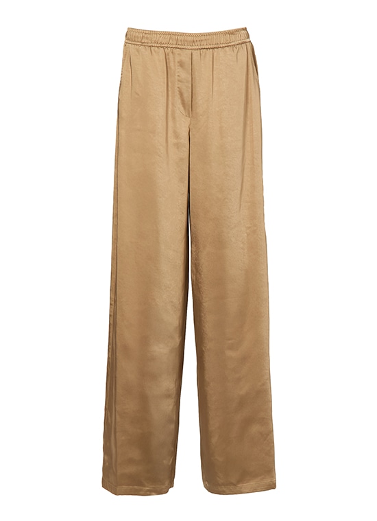 サテンライク ワイドパンツ