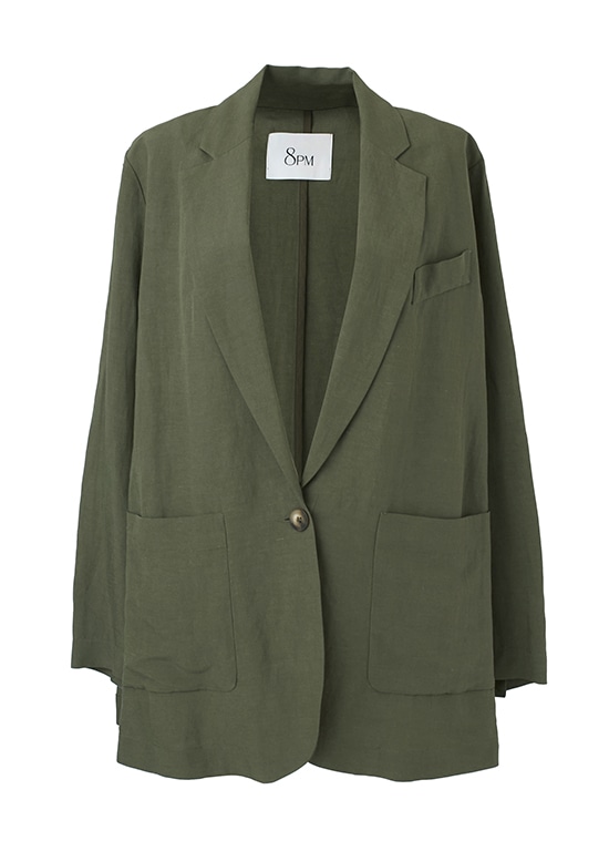 リネンブレンド リラックスジャケット