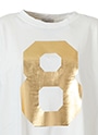 メタリック8ロゴ プリントTシャツ 詳細画像 ホワイト／ゴールド 4