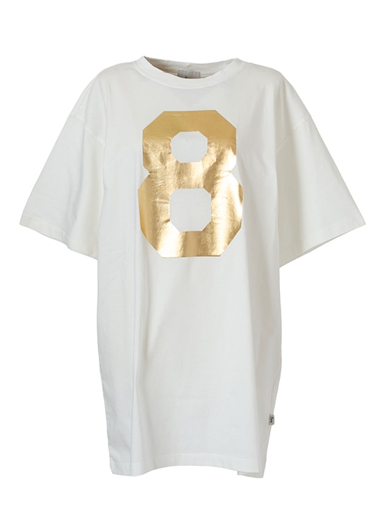 メタリック8ロゴ プリントTシャツ
