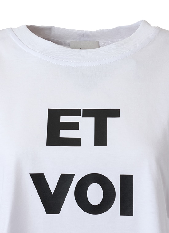 コットン ロゴプリントTシャツ 詳細画像 ホワイト／ブラック 4