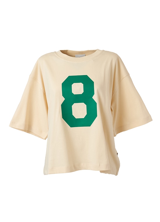 コットン 8ロゴプリントTシャツ