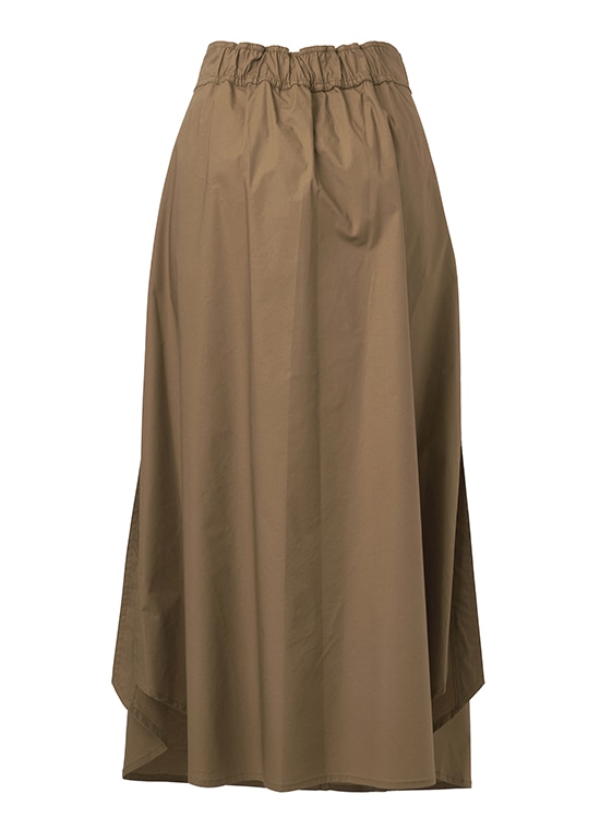 コットンストレッチ フロントボタンスカート 詳細画像 キャメル 3