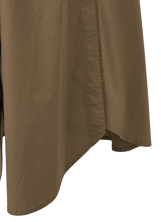 コットンストレッチ フロントボタンスカート 詳細画像 キャメル 5