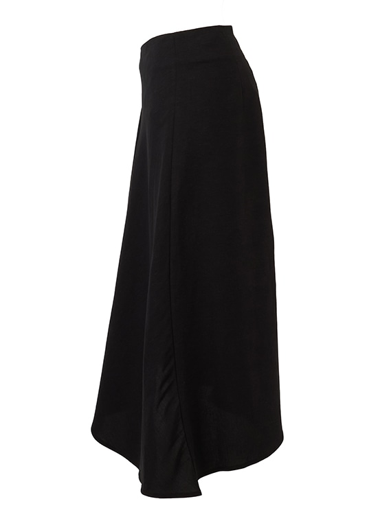 レーヨンリネン アシンメトリースカート 詳細画像 ブラック 2