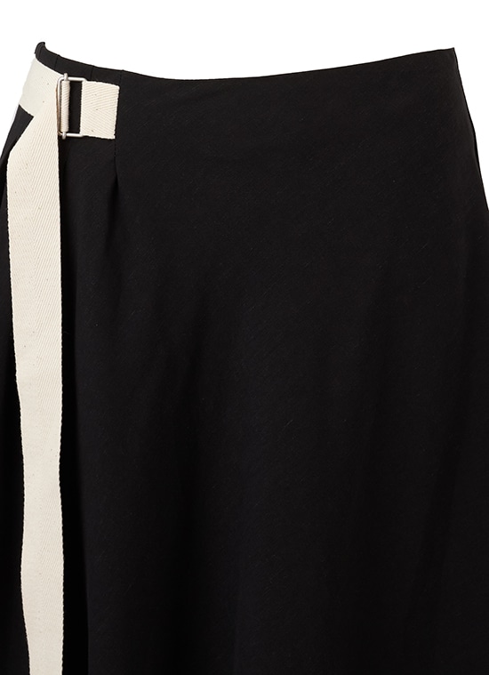 レーヨンリネン アシンメトリースカート 詳細画像 ブラック 4