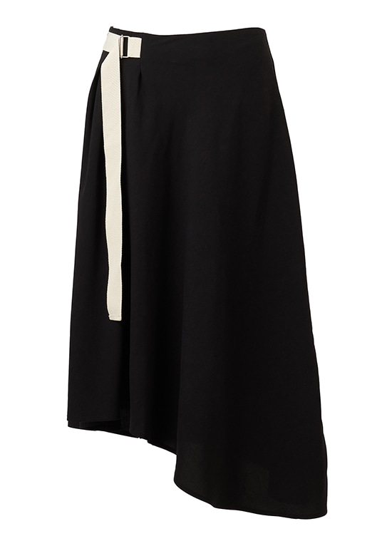 レーヨンリネン アシンメトリースカート