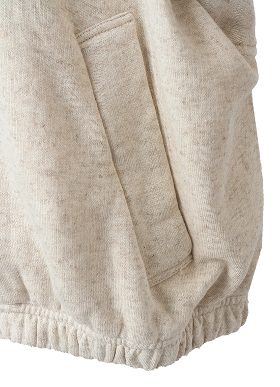 8ロゴバックプリントスパンコール切替 ジップブルゾン 詳細画像 ベージュ 6