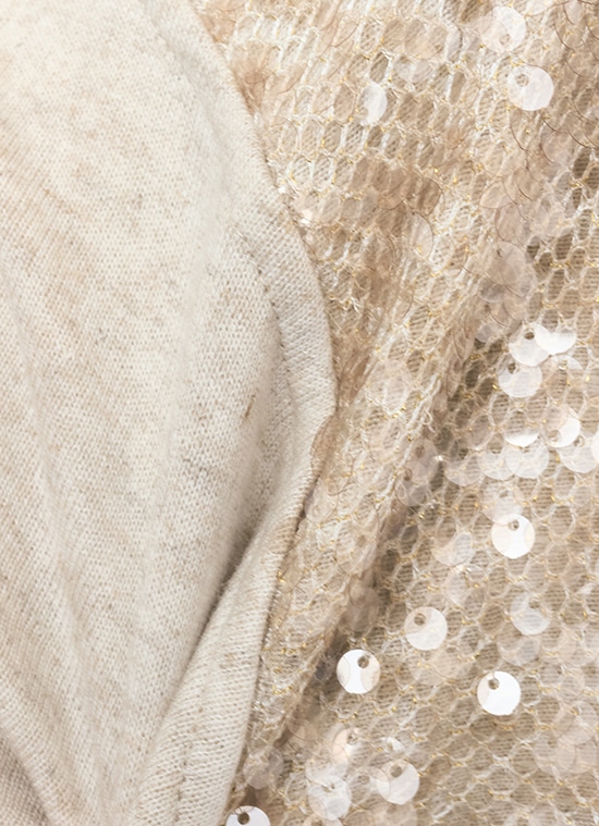 8ロゴプリント スパンコール切替プルオーバー 詳細画像 ベージュ 7