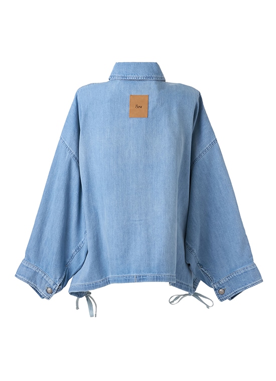 シャンブレー ワイドスリーブシャツ 詳細画像 ライトブルーデニム 3