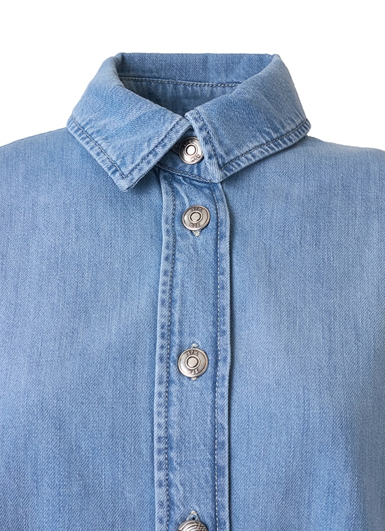 シャンブレー ワイドスリーブシャツ 詳細画像 ライトブルーデニム 4