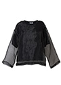 オーガンジー メッセージロゴ Tシャツ 詳細画像 ブラック 1