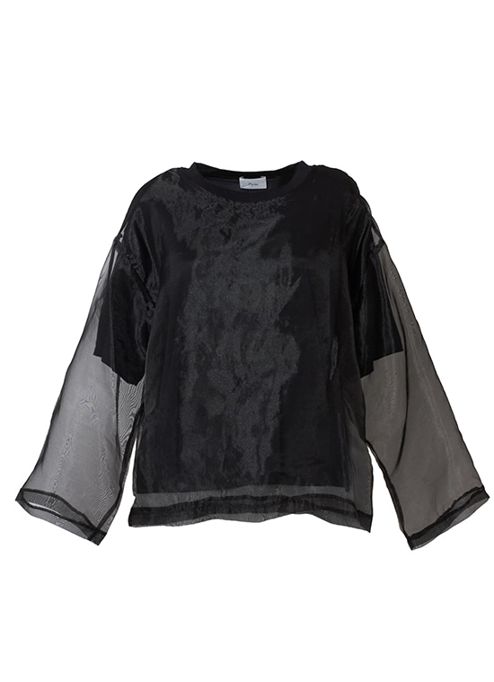 オーガンジー メッセージロゴ Tシャツ