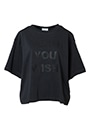 メッセージロゴ オーバーサイズTシャツ 詳細画像 チャコール 1