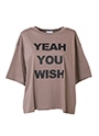 メッセージロゴ オーバーサイズTシャツ 詳細画像 グレージュ 1