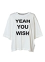メッセージロゴ オーバーサイズTシャツ 詳細画像 ホワイト 1