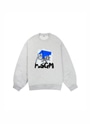 MSGM CAT グラフィック スウェットシャツ 詳細画像 ライトグレー 1