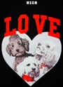 MSGM LOVE DOGS グラフィックTシャツ 詳細画像 ブラック 3