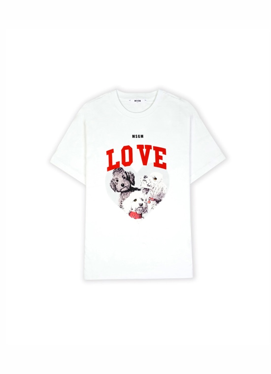 MSGM LOVE DOGS グラフィックTシャツ