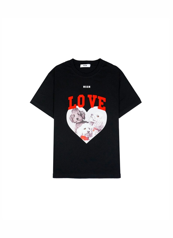 MSGM LOVE DOGS グラフィックTシャツ