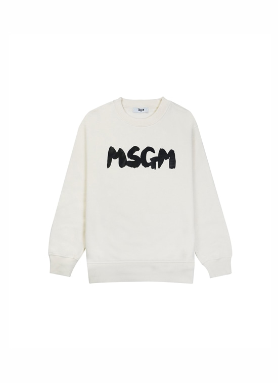 MSGM NEWブラッシュストロークロゴスウェットシャツ