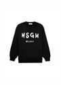 MSGM ブラッシュロゴスウェットシャツ 詳細画像 ブラック 1