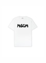 MSGM NEWブラッシュストロークロゴTシャツ 詳細画像 ホワイト 1