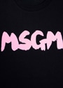 MSGM NEWブラッシュストロークロゴTシャツ 詳細画像 ブラック×ピンク 3