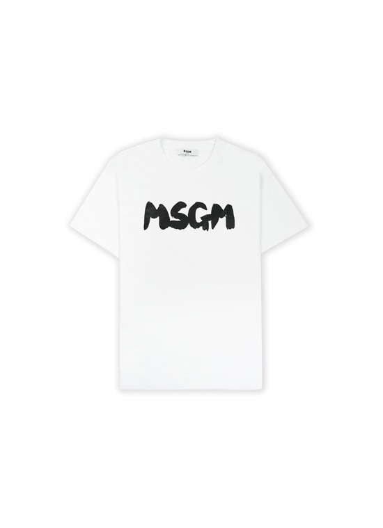 MSGM NEWブラッシュストロークロゴTシャツ