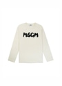 MSGM NEWブラッシュストロークロゴ ロングスリーブTシャツ 詳細画像 クリーム 1