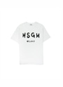 【Basci Color】MSGM ブラッシュロゴTシャツ 詳細画像 ホワイト 1