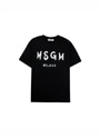 【Basci Color】MSGM ブラッシュロゴTシャツ 詳細画像 ブラック 1