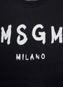 【Basci Color】MSGM ブラッシュロゴTシャツ 詳細画像 ブラック 3