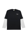 MSGM MILANO レイヤードロングスリーブTシャツ 詳細画像 ブラック 1
